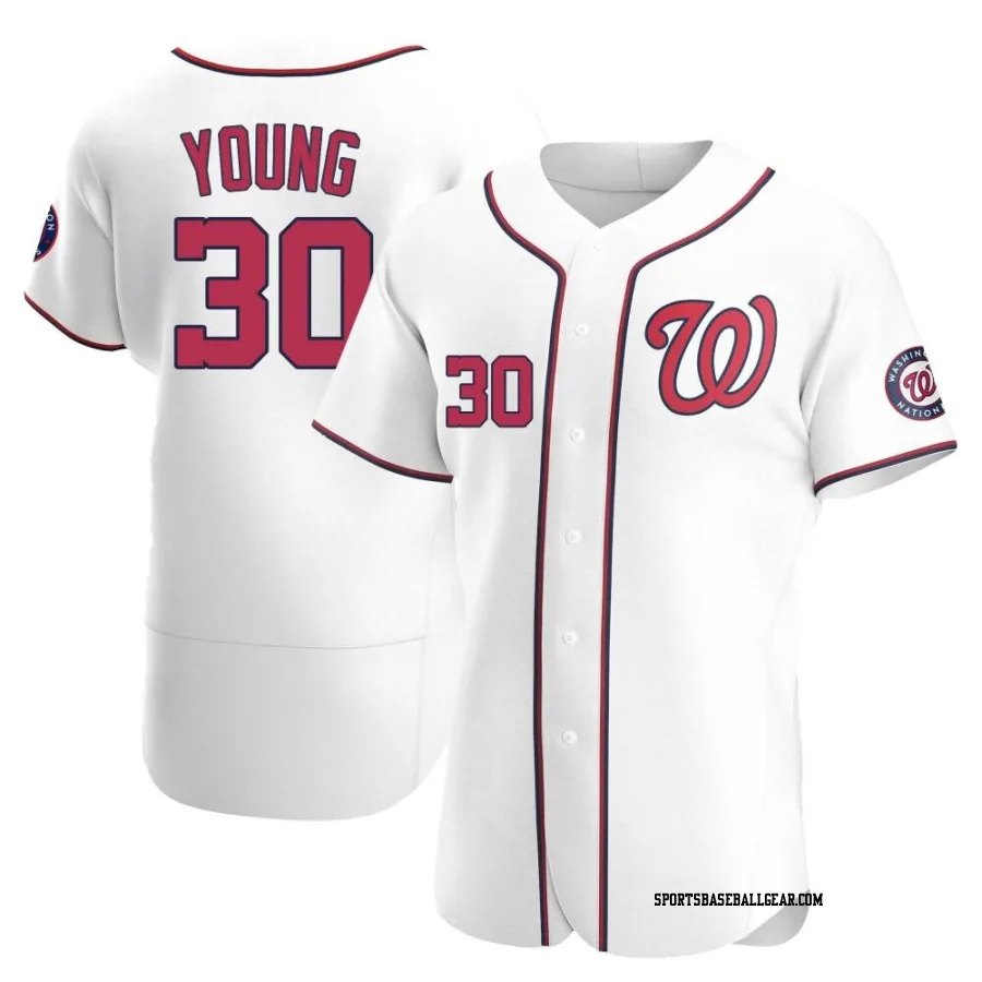 Jacob Young Men's Washington Nationals White Authentic Home Jersey