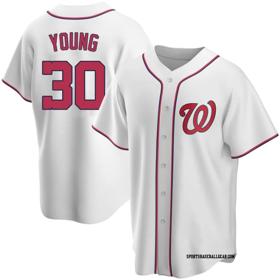 Jacob Young Men's Washington Nationals White Replica Home Jersey