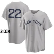 Jacoby Ellsbury Men's New York Yankees Gray Replica 2021 Field of Dreams Jersey
