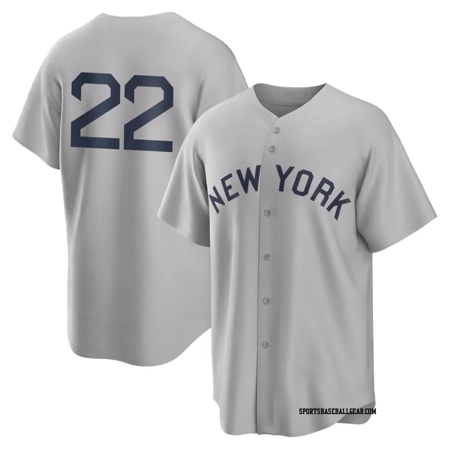 Jacoby Ellsbury Youth New York Yankees Gray Replica 2021 Field of Dreams Jersey