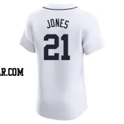 Jacoby Jones Men's Detroit Tigers White Elite JaCoby Jones Home Jersey