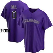 Jaden Hill Men's Colorado Rockies Purple Replica Alternate Jersey
