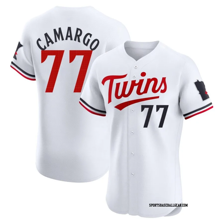 Jair Camargo Men's Minnesota Twins White Elite Home Jersey