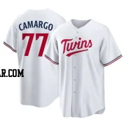 Jair Camargo Men's Minnesota Twins White Replica Home Jersey