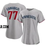 Jair Camargo Women's Minnesota Twins Gray Replica Road Jersey