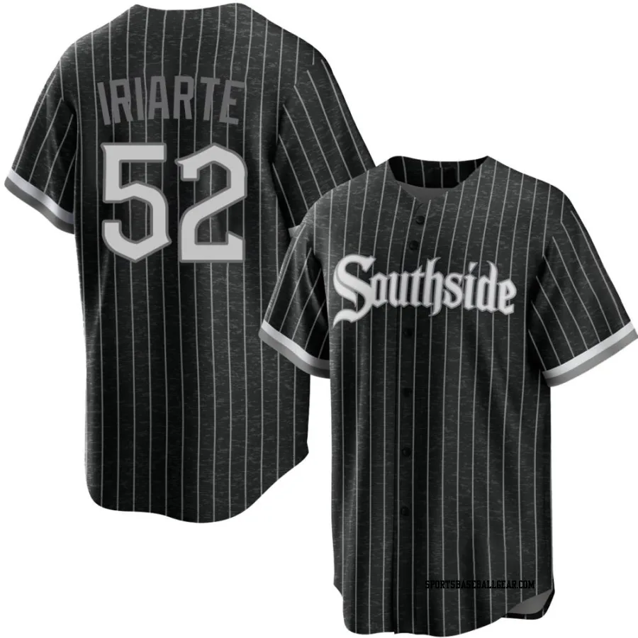 Jairo Iriarte Men's Chicago White Sox Black Replica 2021 City Connect Jersey