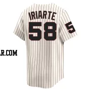 Jairo Iriarte Men's Chicago White Sox Cream Limited Throwback Cooperstown Jersey