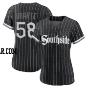 Jairo Iriarte Women's Chicago White Sox Black Authentic 2021 City Connect Jersey