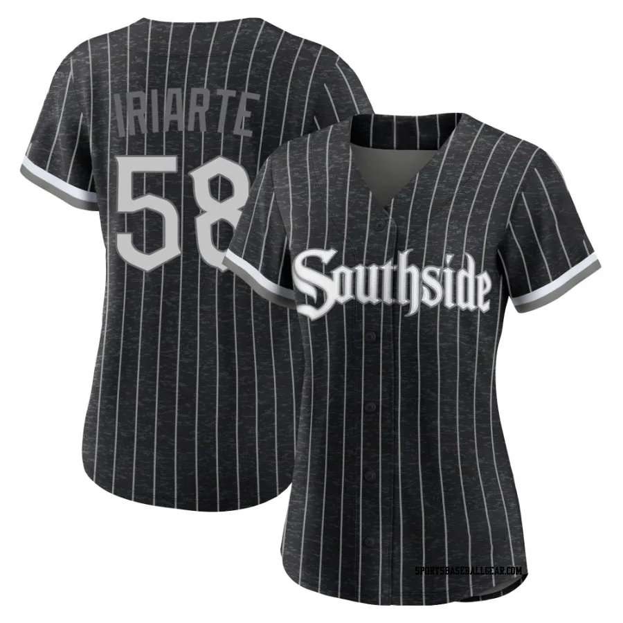 Jairo Iriarte Women's Chicago White Sox Black Authentic 2021 City Connect Jersey