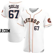 Jairo Solis Men's Houston Astros White Authentic Home Jersey