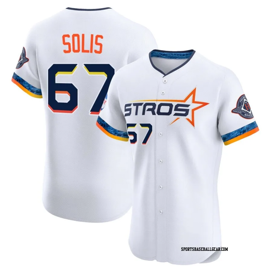 Jairo Solis Men's Houston Astros White Elite 2025 City Connect Jersey
