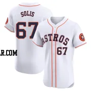 Jairo Solis Men's Houston Astros White Elite Home Jersey