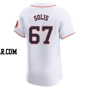 Jairo Solis Men's Houston Astros White Elite Home Jersey