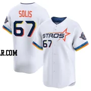 Jairo Solis Men's Houston Astros White Limited 2025 City Connect Jersey