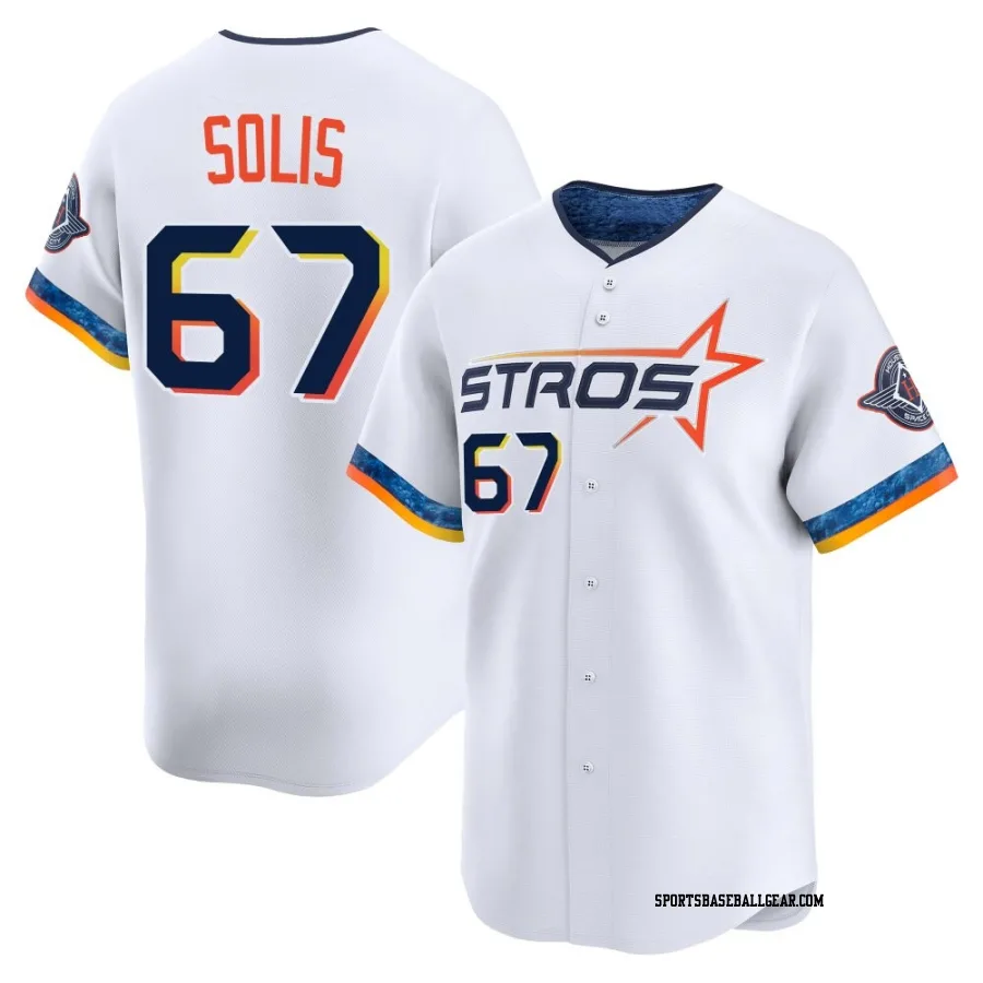 Jairo Solis Men's Houston Astros White Limited 2025 City Connect Jersey
