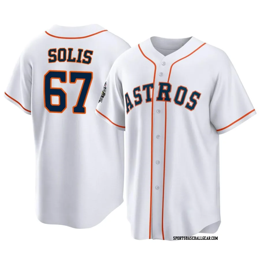 Jairo Solis Men's Houston Astros White Replica 2022 World Series Home Jersey