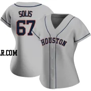 Jairo Solis Women's Houston Astros Gray Replica Road 2020 Jersey