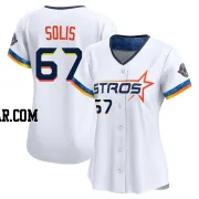 Jairo Solis Women's Houston Astros White Limited 2025 City Connect Jersey