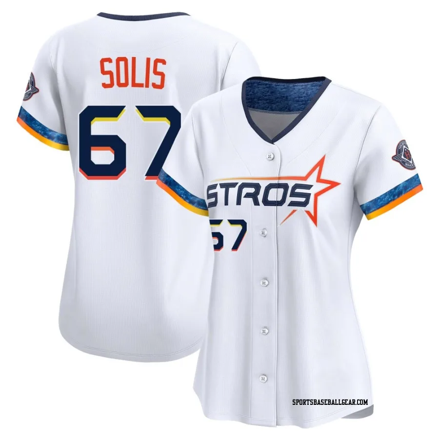 Jairo Solis Women's Houston Astros White Limited 2025 City Connect Jersey