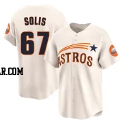 Jairo Solis Youth Houston Astros Cream Limited Throwback Cooperstown Collection Jersey