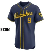Jake Bauers Men's Milwaukee Brewers Navy Elite Alternate Jersey