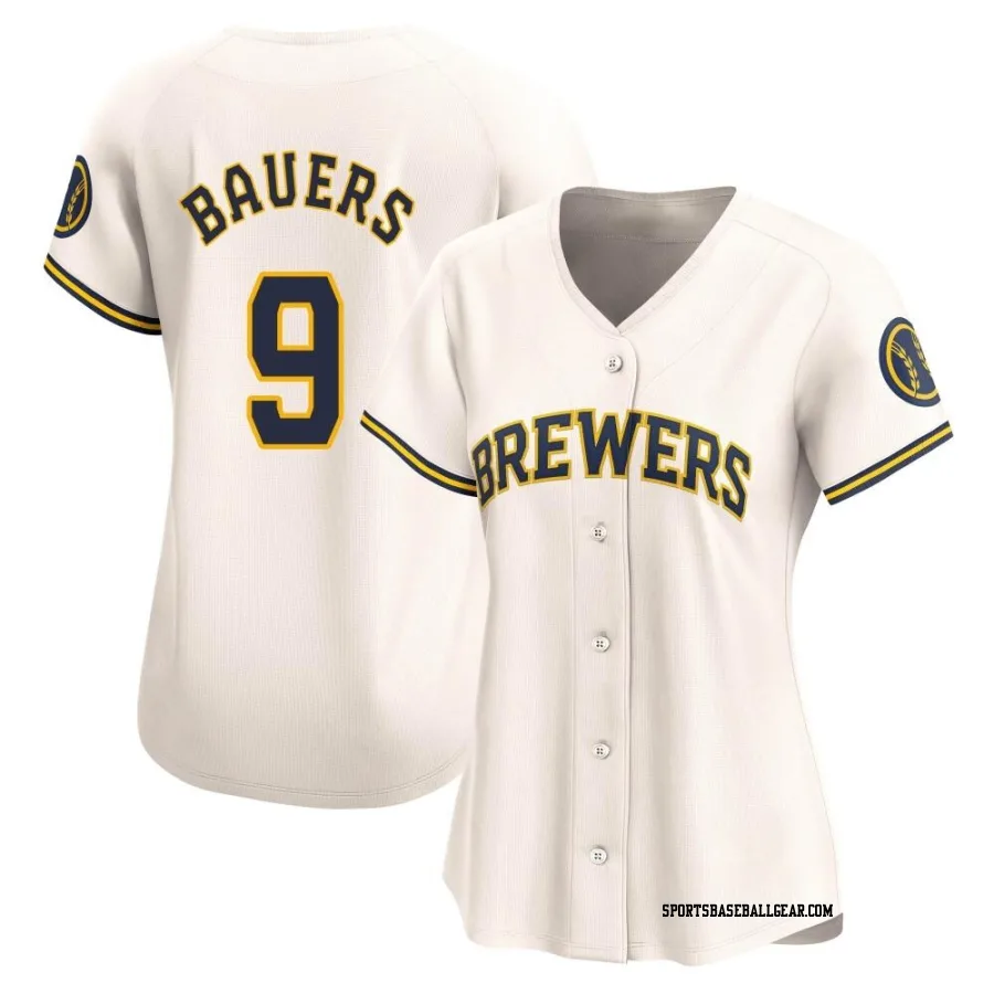 Jake Bauers Women's Milwaukee Brewers Cream Limited Home Jersey