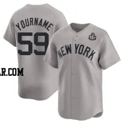 Jake Bird Men's New York Yankees Gray Limited Away 2024 World Series Jersey