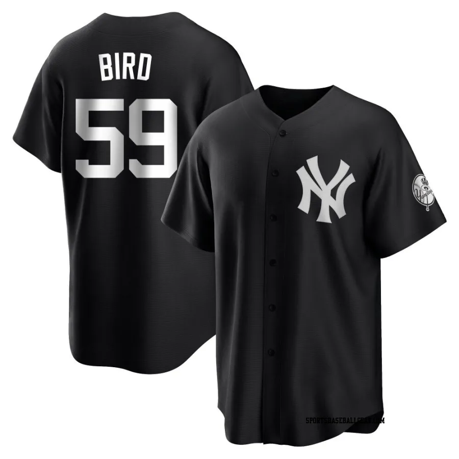 Jake Bird Youth New York Yankees Black/White Replica Jersey