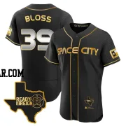 Jake Bloss Men's Houston Astros Black/Gold Authentic 2023 Space City Ready 2 Reign Flex Base Jersey