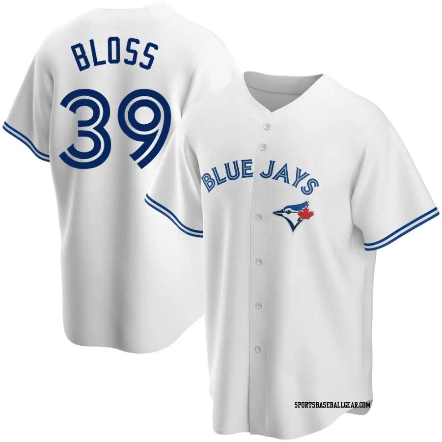 Jake Bloss Men's Toronto Blue Jays White Replica Home Jersey