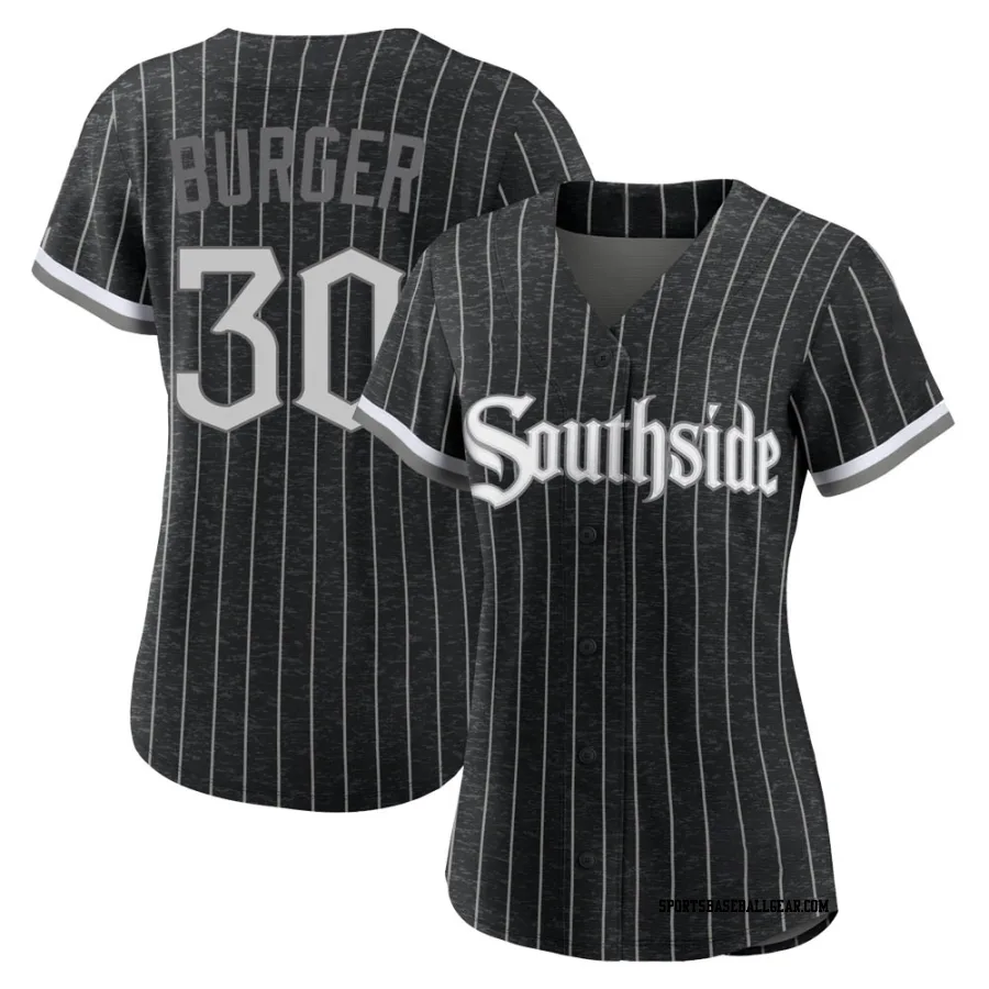 Jake Burger Women's Chicago White Sox Black Replica 2021 City Connect Jersey