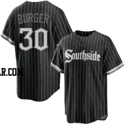 Jake Burger Youth Chicago White Sox Black Replica 2021 City Connect Jersey
