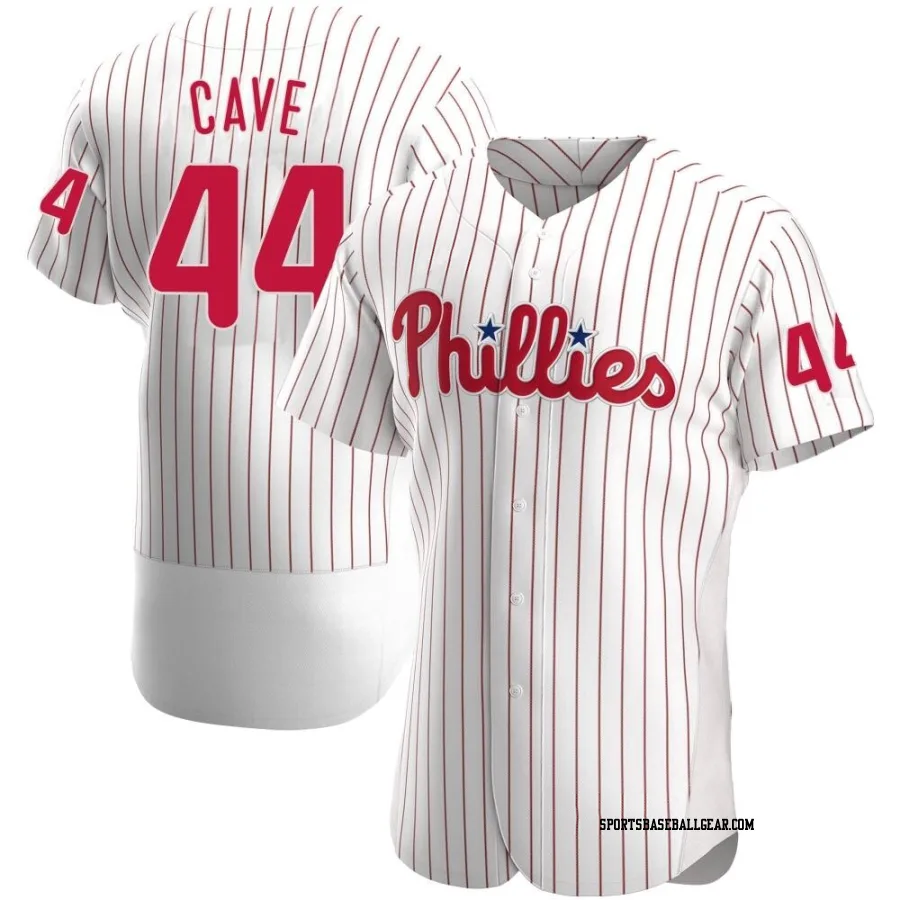 Jake Cave Men's Philadelphia Phillies White Authentic Home Jersey