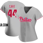 Jake Cave Women's Philadelphia Phillies Gray Authentic Road Jersey