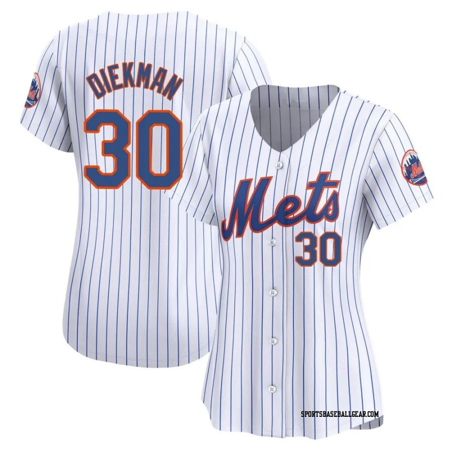 Jake Diekman Women's New York Mets White Limited Home Jersey