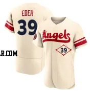 Jake Eder Men's Los Angeles Angels Cream Authentic 2022 City Connect Jersey