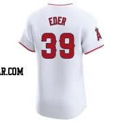 Jake Eder Men's Los Angeles Angels White Elite Home Jersey