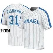 Jake Fishman Men's Israel Baseball White Replica 2023 World Baseball Classic Jersey