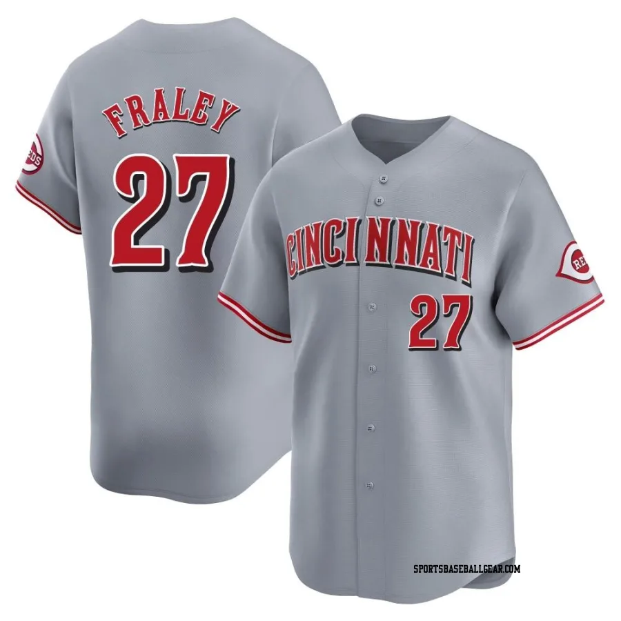 Jake Fraley Men's Cincinnati Reds Gray Limited Away Jersey