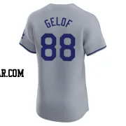 Jake Gelof Men's Los Angeles Dodgers Gray Elite Road Jersey