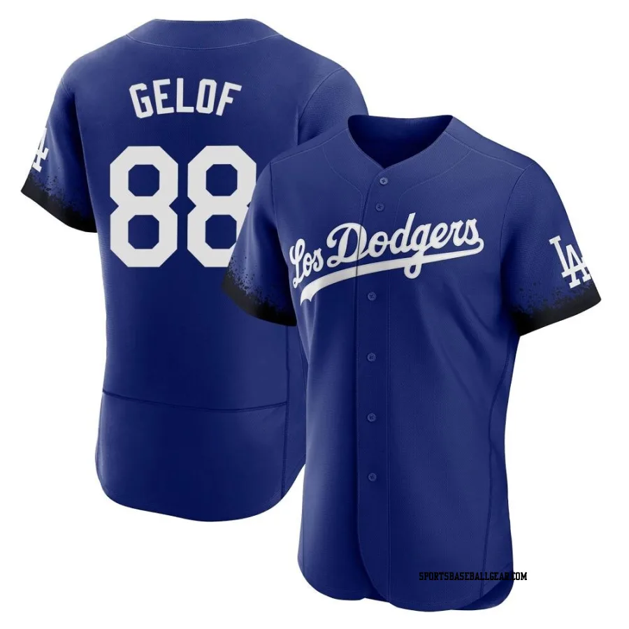 Jake Gelof Men's Los Angeles Dodgers Royal Authentic 2021 City Connect Jersey