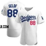 Jake Gelof Men's Los Angeles Dodgers White Authentic Home Jersey