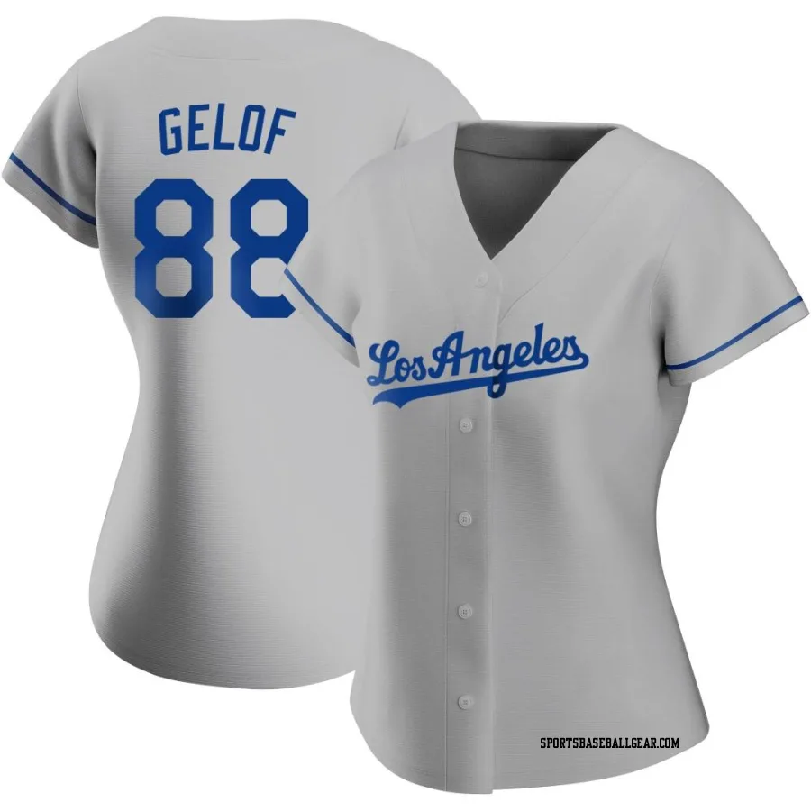 Jake Gelof Women's Los Angeles Dodgers Gray Replica Road Jersey