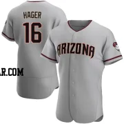 Jake Hager Men's Arizona Diamondbacks Gray Authentic Road Jersey