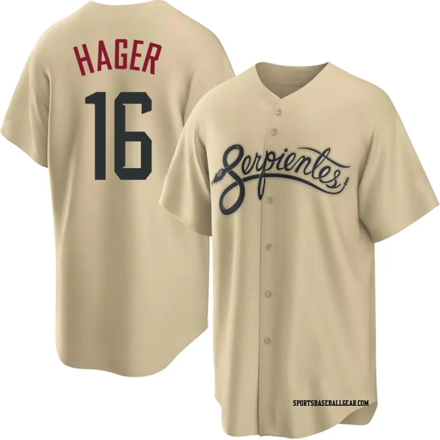 Jake Hager Youth Arizona Diamondbacks Gold Replica 2021 City Connect Cool Base Jersey