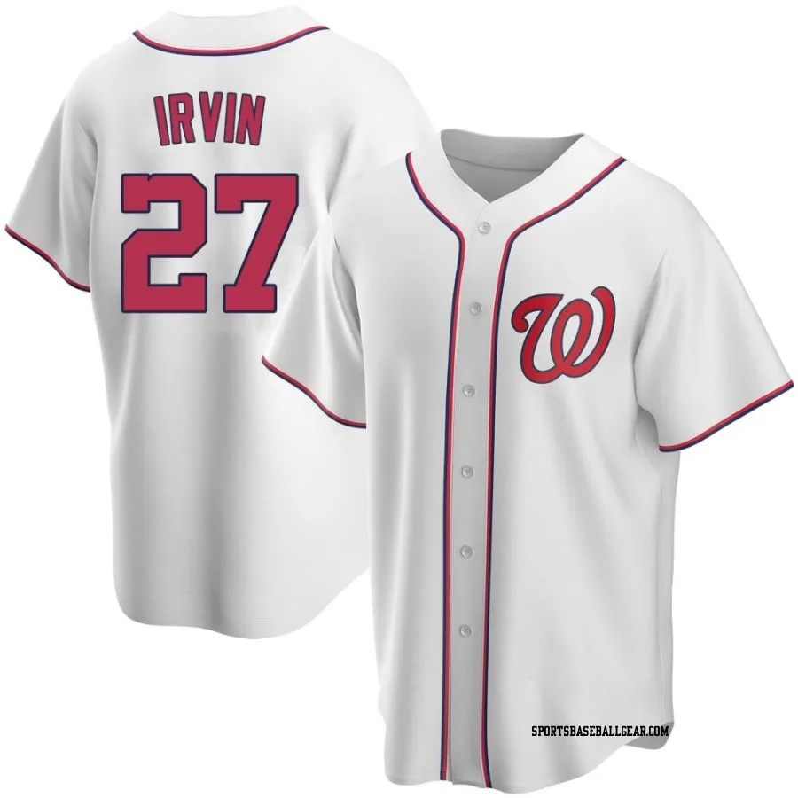 Jake Irvin Men's Washington Nationals White Replica Home Jersey