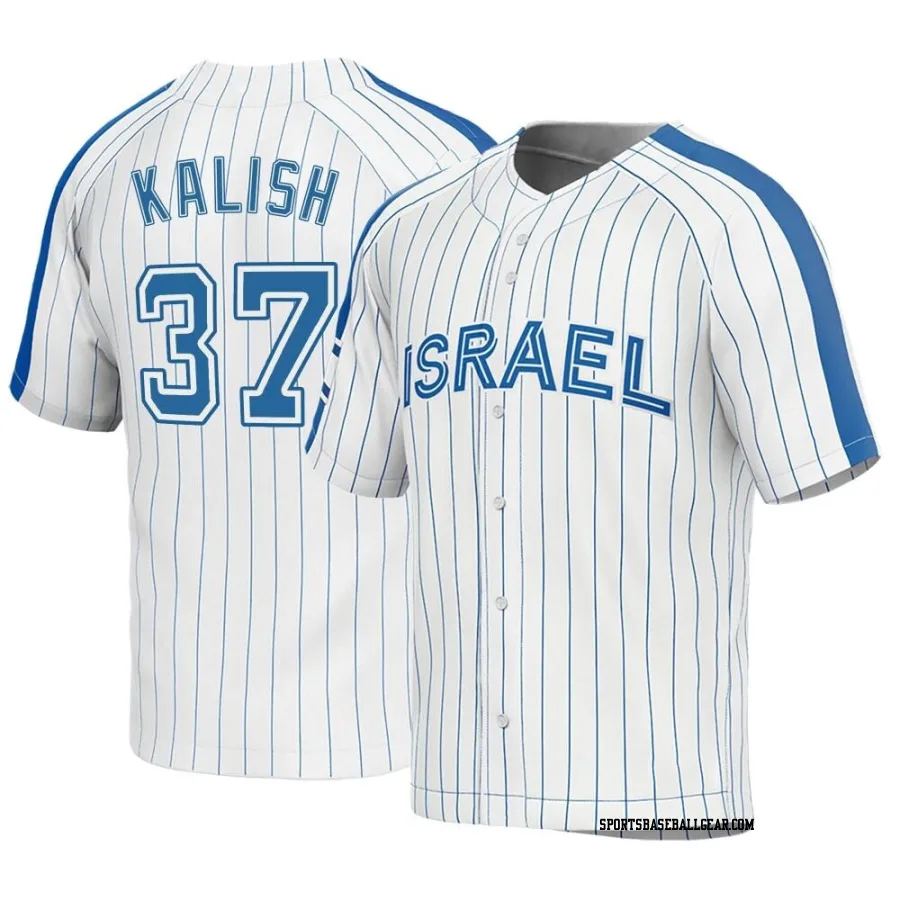 Jake Kalish Youth Israel Baseball White Replica 2023 World Baseball Classic Jersey