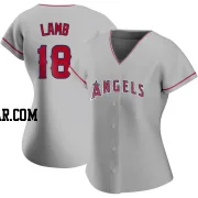 Jake Lamb Women's Los Angeles Angels Authentic Silver Road Jersey
