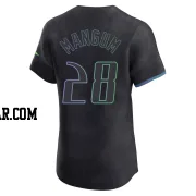 Jake Mangum Men's Tampa Bay Rays Charcoal Elite 2024 City Connect Jersey