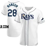 Jake Mangum Men's Tampa Bay Rays White Authentic Home Jersey